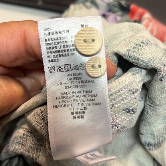 Tommy Bahama 100% Silk off white hibiscus floral Hawaiian textured washable XL - Picture 8 of 13